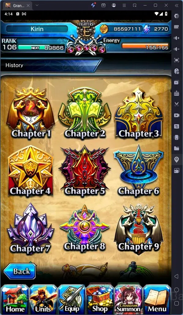 Grand Summoners Accounts Global | Rank 106 |Houka Inumuta Lv120 TW, Kirisam image 4