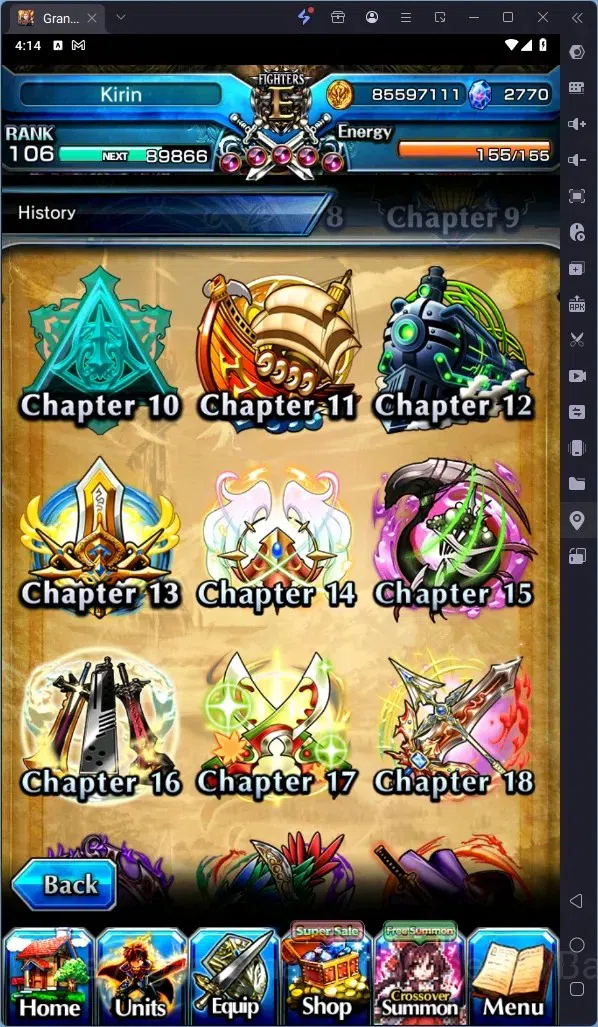 Grand Summoners Accounts Global | Rank 106 |Houka Inumuta Lv120 TW, Kirisam image 5