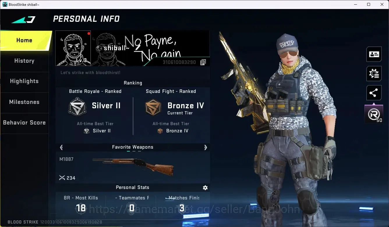 Blood Strike Accounts ASIA | Eternal AUG-Empyrean | 1 Epic Name-Changing image 1