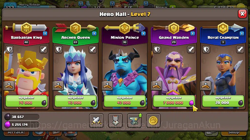 Clash of Clans Accounts Starter TH 13 - BH 8|Limited Skin|LV 137|HH 7|BK 46,AQ 63,GW 29,MP 36,RC 3|CN OFF|Protect ON|TAKE 4