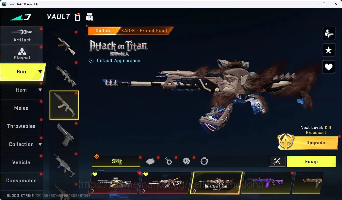Blood Strike Accounts ASIA|2 Evo Gun: MP5-Guard&AK47-Hellride|1 EVO Coll image 13