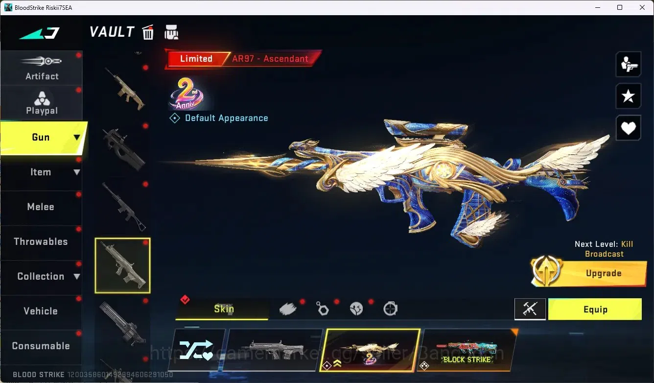 Blood Strike Accounts ASIA|2 Evo Gun: MP5-Guard&AK47-Hellride|1 EVO Coll image 20