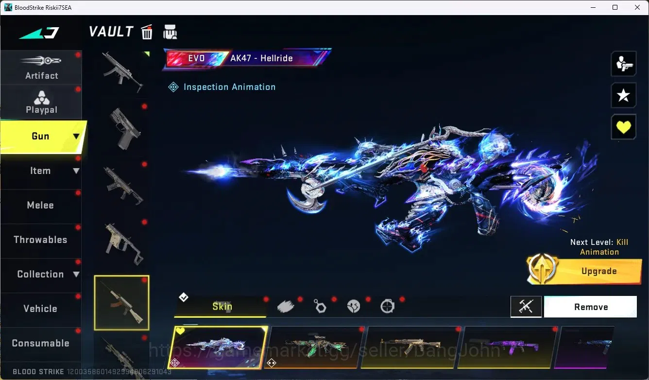 Blood Strike Accounts ASIA|2 Evo Gun: MP5-Guard&AK47-Hellride|1 EVO Coll image 3