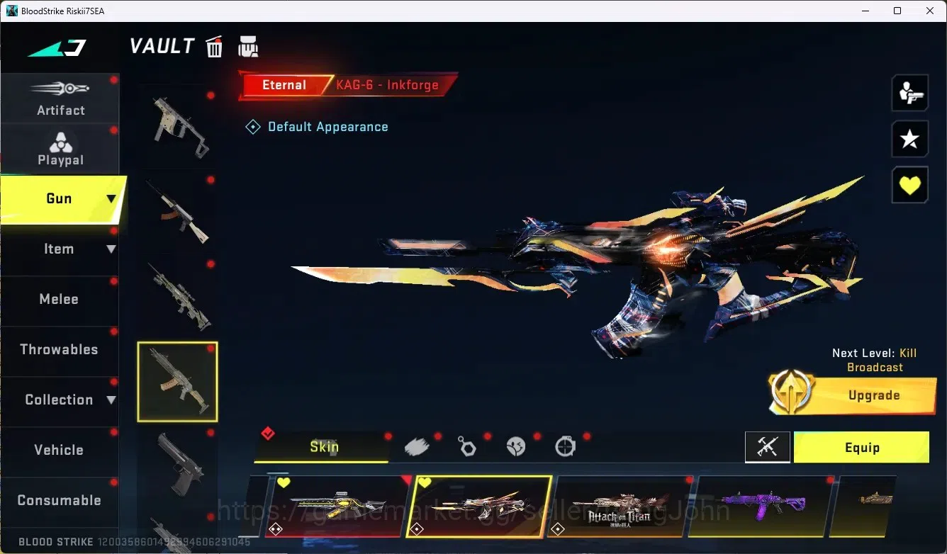 Blood Strike Accounts ASIA|2 Evo Gun: MP5-Guard&AK47-Hellride|1 EVO Coll image 5