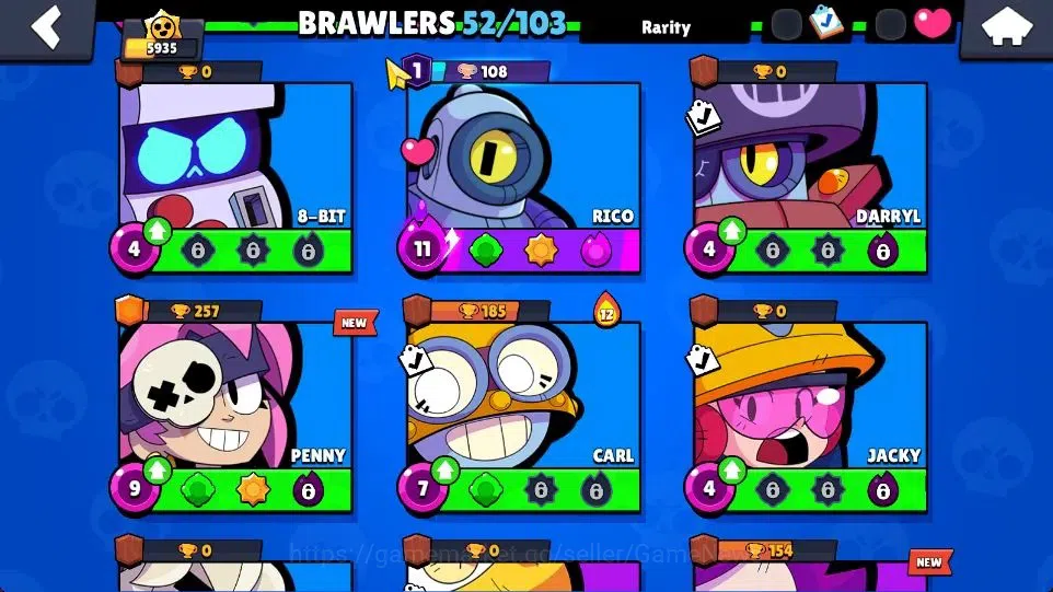 Brawl Stars Accounts 5935 Trophy|14K Bling|52 Brawlers 4 Max| 1 Hyperc  image 11