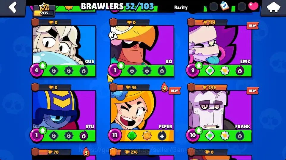 Brawl Stars Accounts 5935 Trophy|14K Bling|52 Brawlers 4 Max| 1 Hyperc  image 12