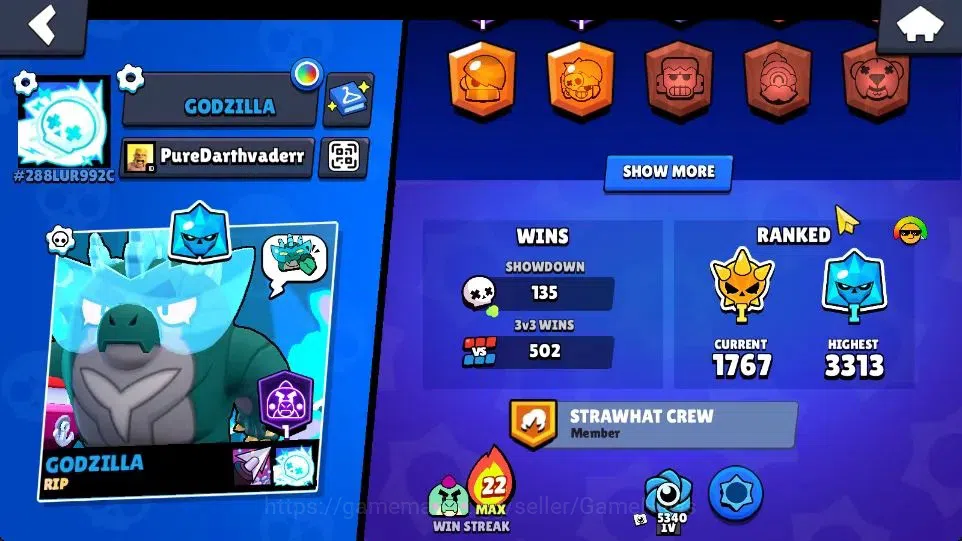 Brawl Stars Accounts 5935 Trophy|14K Bling|52 Brawlers 4 Max| 1 Hyperc  image 3