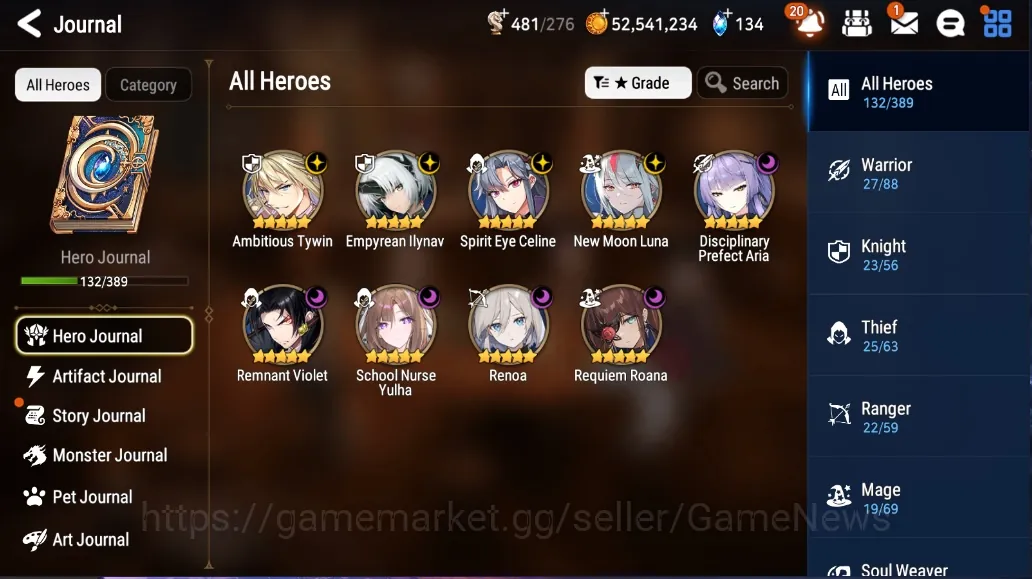 Epic Seven Accounts Starter Global UnVerif|Mor 40|9ML(School NYulha,Disciplinary,Renoa,Etc)+Tori,Estelle,Etc|Poh+Bless 1