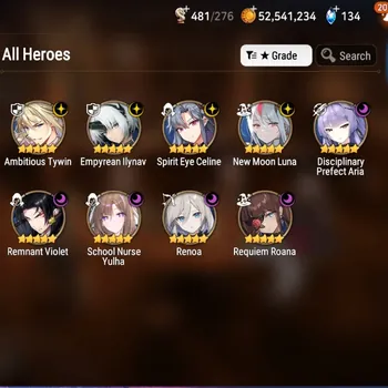 Epic Seven Accounts Starter Global UnVerif|Mor 40|9ML(School NYulha,Disciplinary,Renoa,Etc)+Tori,Estelle,Etc|Poh+Bless