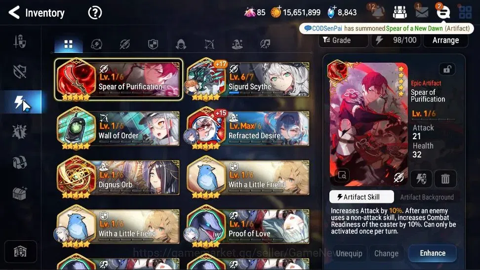 Epic Seven Accounts Starter GLOBAL Verif|New Era|8 ML(SN Yulha,LC Bellona,etc)+Estelle,AB Fumyr,Etc|Theater OFF+Newbie 15