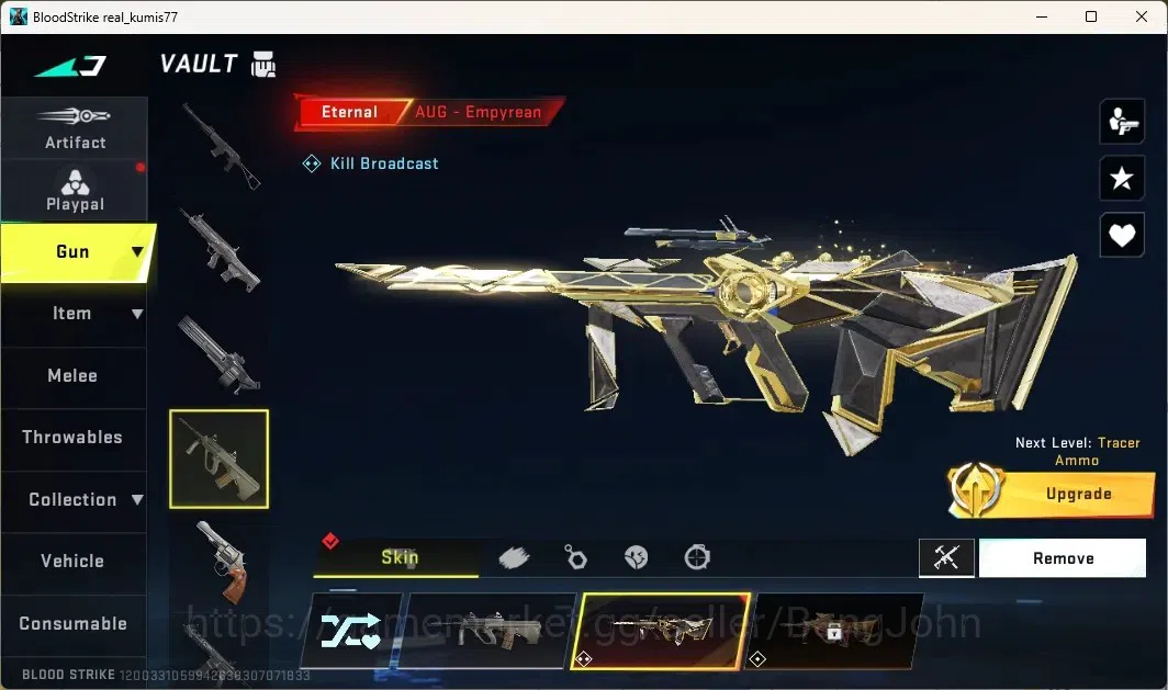 Blood Strike Accounts Rare Skin ASIA |2 Eternal Guns: Desert Eagle, AUG-Empyrean|2TR Guns|6STRIKER|1 ULTRA MELEE|1 Epic Name 5