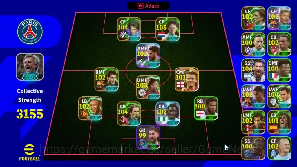 eFootball Accounts Legends & Iconic Players Android|Power 3155|Big Time Old David Beckham|11 Epic Marco Van Basten,Franco 1