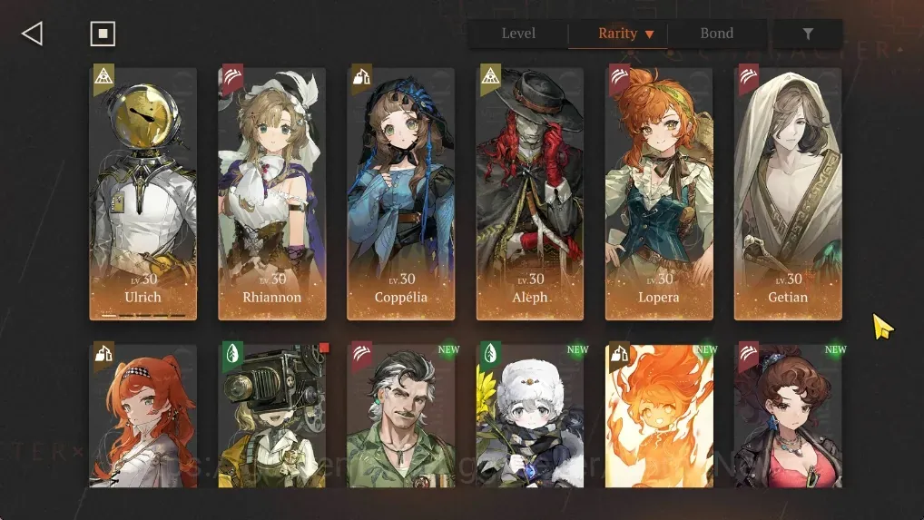 Reverse: 1999 Accounts Midgame Global|Lv 33|6 SSR 1 Limited| Rhiannon |Ulrich P1,Coppelia,Aleph,Lopera,Getian|Log 1