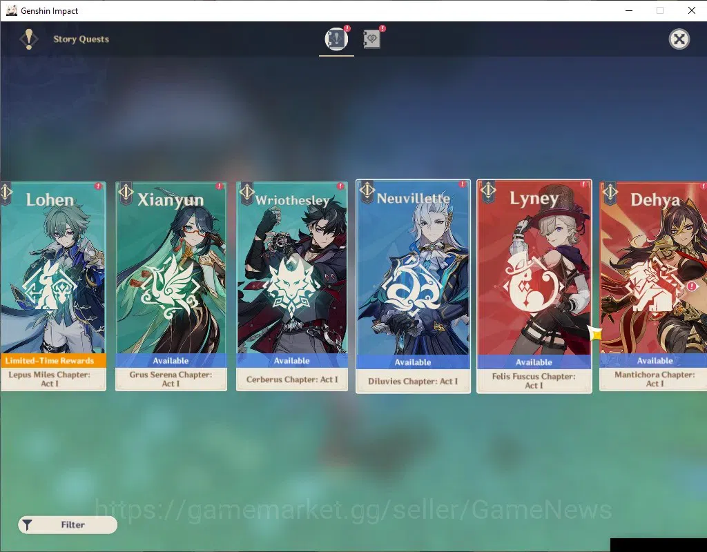 Genshin Impact Accounts ASIA|AR 50|BD Unset|1 Limited + 3 (*5Standart)|[Ar image 16