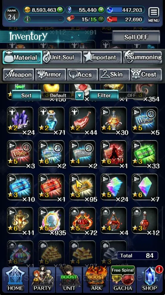 Last Cloudia Accounts GLOBAL|Rank 24|55K Cryst|Collab Brave Frontier (G  image 12