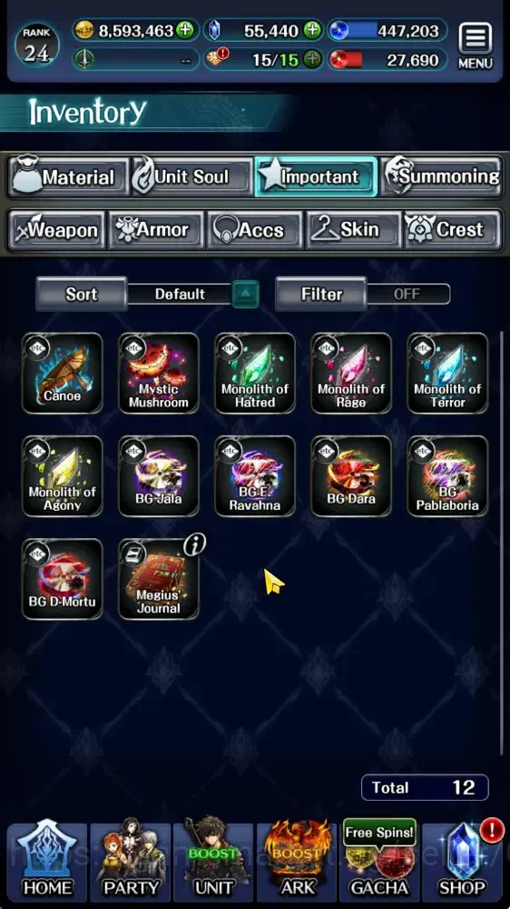 Last Cloudia Accounts GLOBAL|Rank 24|55K Cryst|Collab Brave Frontier (G  image 14
