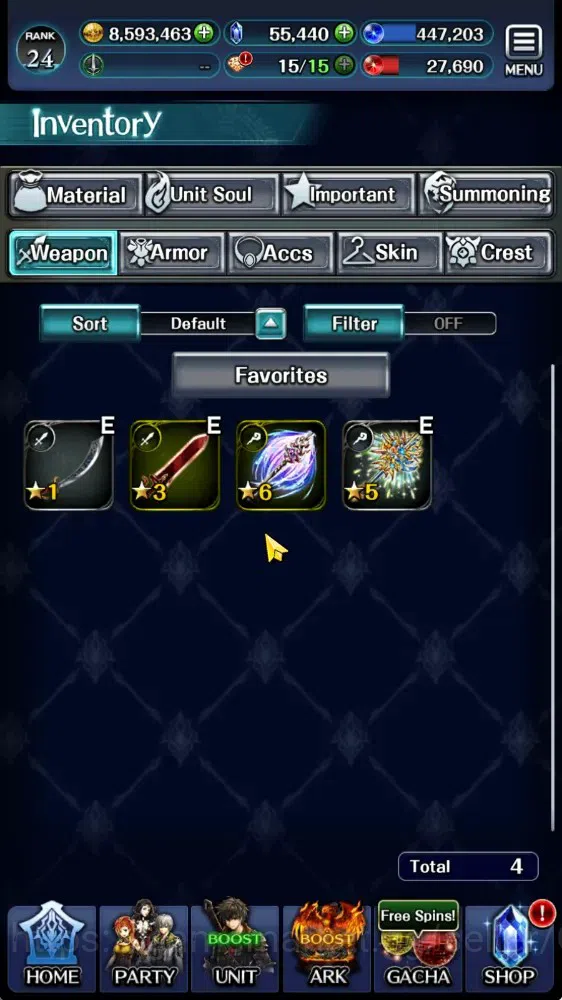 Last Cloudia Accounts GLOBAL|Rank 24|55K Cryst|Collab Brave Frontier (G  image 15