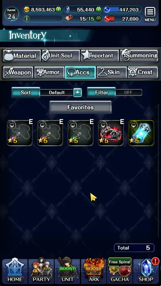 Last Cloudia Accounts GLOBAL|Rank 24|55K Cryst|Collab Brave Frontier (G  image 17