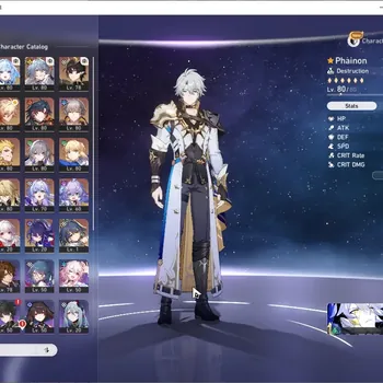 Honkai Star Rail Accounts Others Asia|TL 70|1 Team Prem|13 Limited|(Phainon,Cerydra,Archer,DHPT,Mydei)+Sign Robin