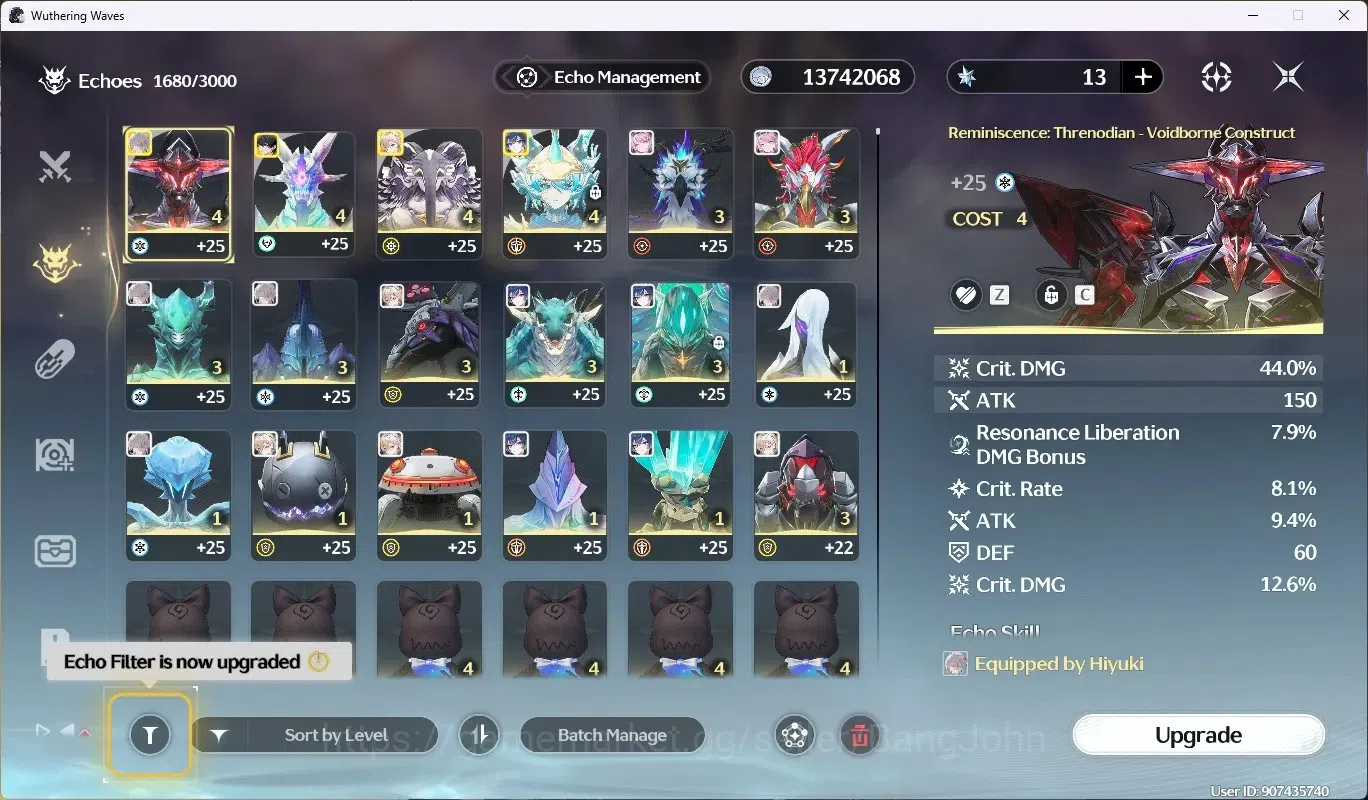 Wuthering Waves Accounts SEA|UL 59|Rank 6|4 Char Limited [Hiyuki,Luno]+Sign image 10