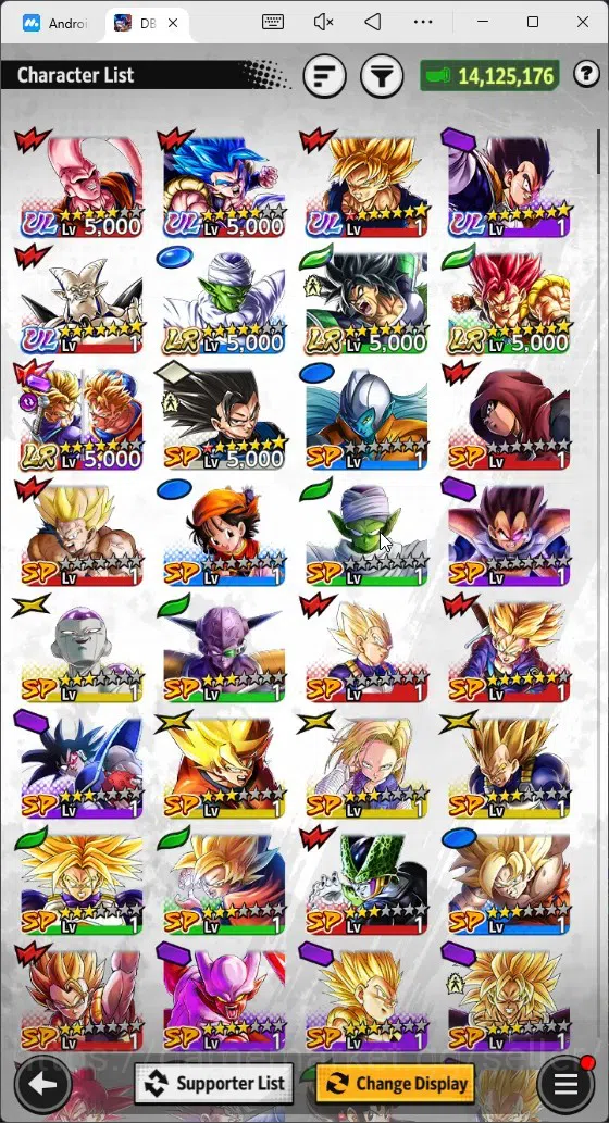 Dragon Ball Legends Accounts High-End Android |Lvl 147|14M Total Power|337 CC|4 LR|5 UL|LR Trunks&Gohan,SSG Shallet Etc|UL 16