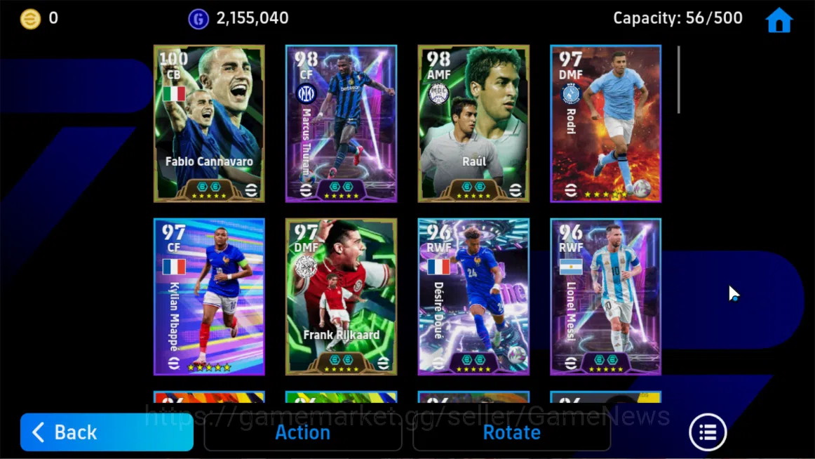 eFootball Accounts Mobile|F Cannavaro,Raul,BlitzCurler(Desire Doue),V image 11