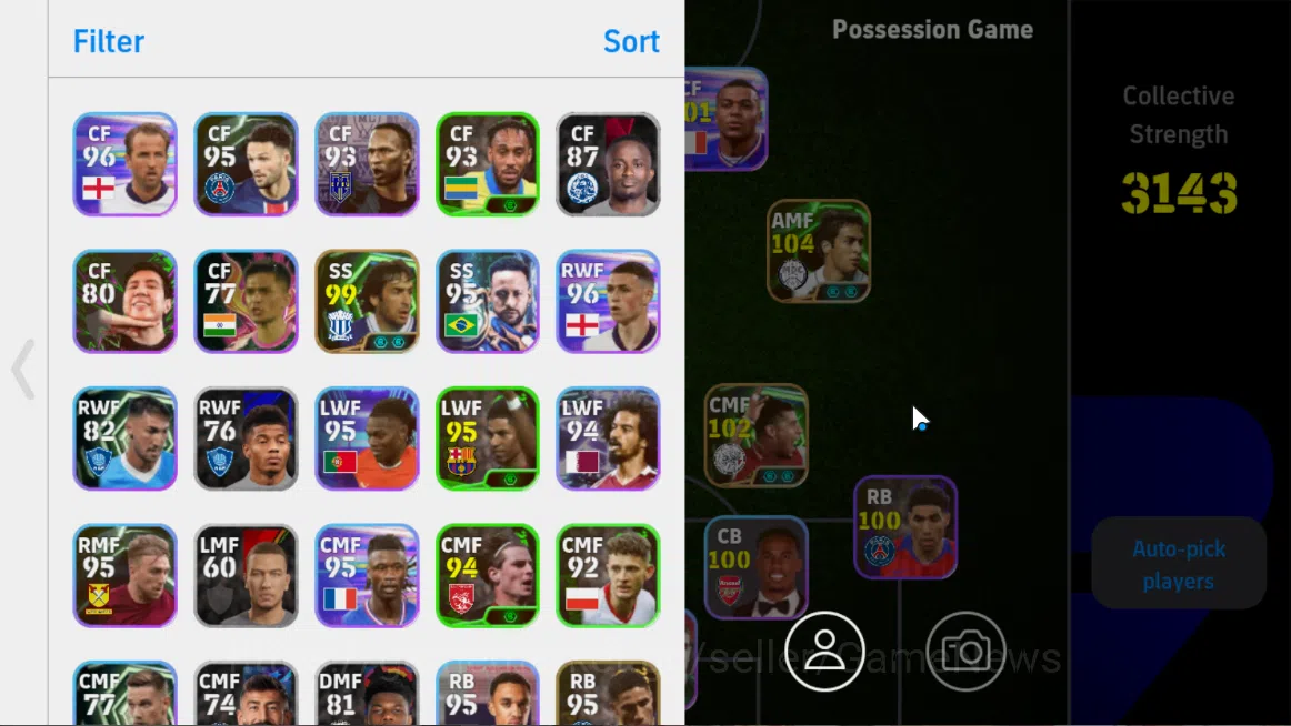 eFootball Accounts Mobile|F Cannavaro,Raul,BlitzCurler(Desire Doue),V image 3