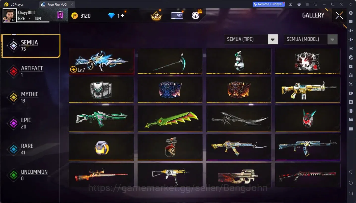 Free Fire Accounts Indonesia|Vault 86|Evo(AB-Destiny Guardian Lv7) |  image 6