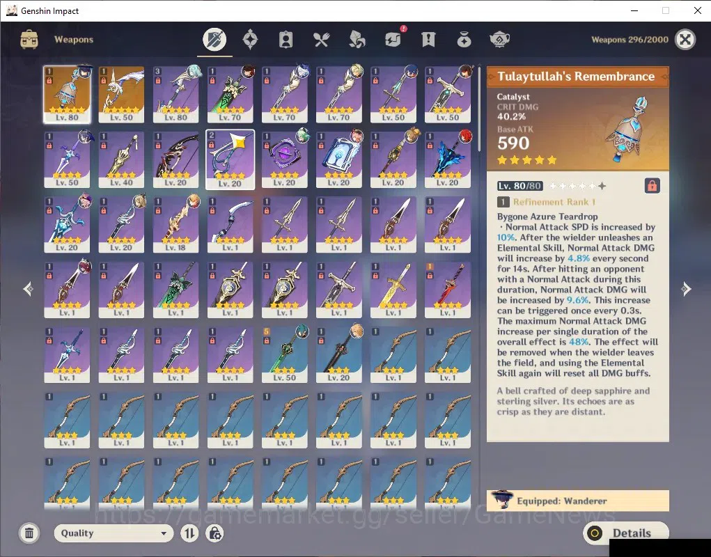 Genshin Impact Accounts ASIA|AR 55|2 Limited + 3 (*5Standard)|WandererC3+S image 6
