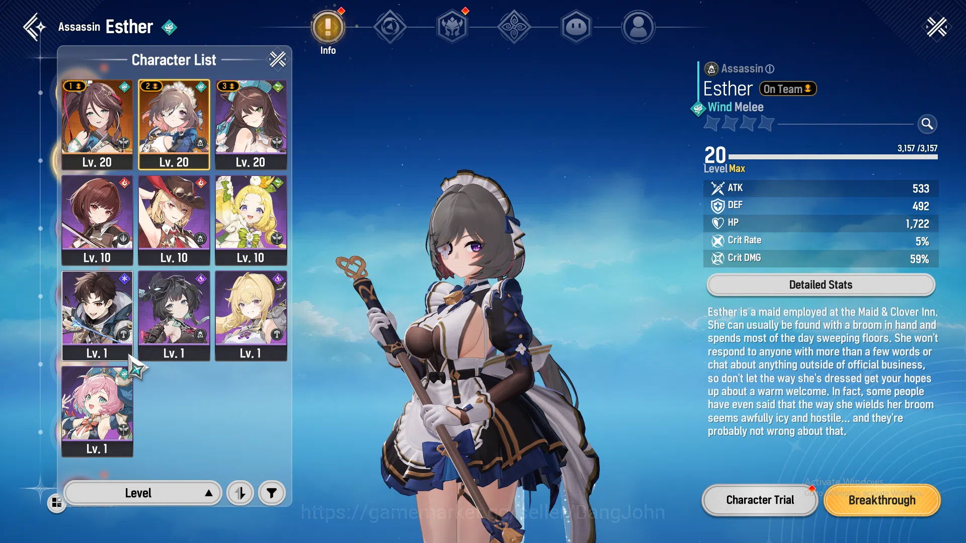 Mongil:Star Dive Accounts Global|Starter|2SSR(Esther,Jiwon)+Sign Flare|Log G image 4