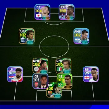 eFootball Accounts Starter eFootball Dream Team | 3154 Collective Strength | 106 Pirlo | 104 Ayase Ueda | Paul Onuachu