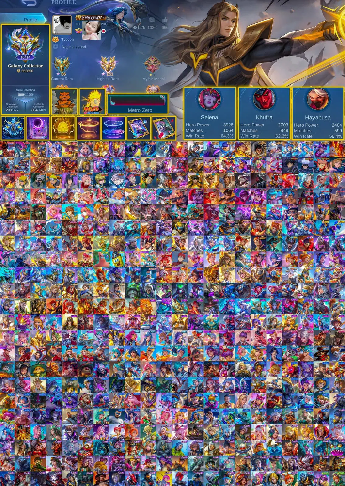Mobile Legends: Bang Bang Accounts Rare Skin LUXURY ID || GLOBAL || DETAILS CHECK THE IMAGE 1