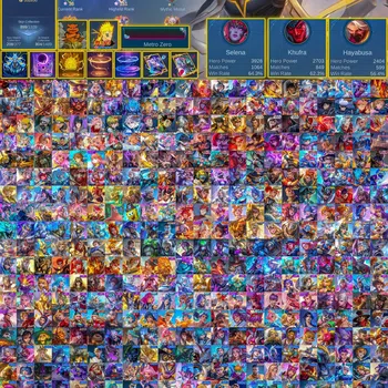 Mobile Legends: Bang Bang Accounts Rare Skin LUXURY ID || GLOBAL ||  DETAILS CHECK THE IMAGE