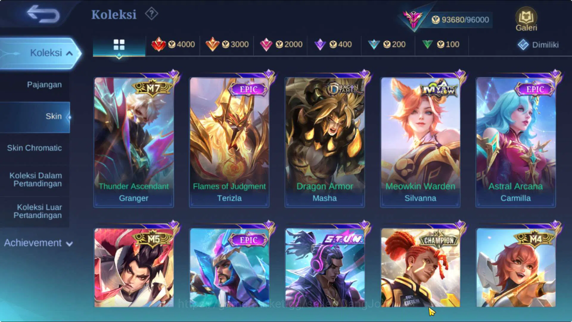 Mobile Legends: Bang Bang Accounts Hero 132 Skin 365 | ExGlory | KOF Dyrroth+Karina,  image 9