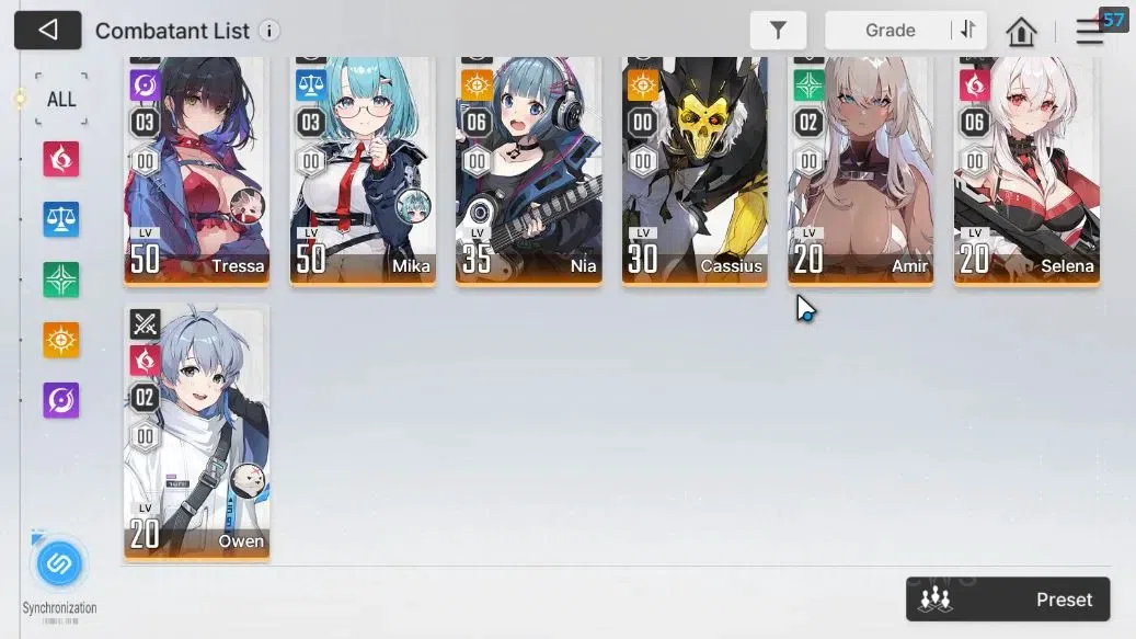 Chaos Zero Nightmare Accounts GLOBAL Lv 52|9 SSR[HeidemarieM1,Diana,Rita,Tiphera image 4