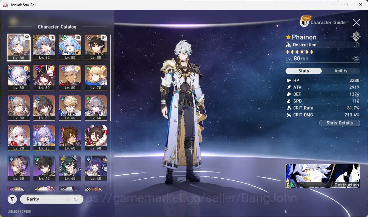 Honkai Star Rail Accounts ASIA | TL 66, phainon, sunday, cerydra, dan heng,  image 2