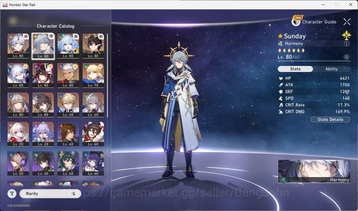 Honkai Star Rail Accounts ASIA | TL 66, phainon, sunday, cerydra, dan heng,  image 3