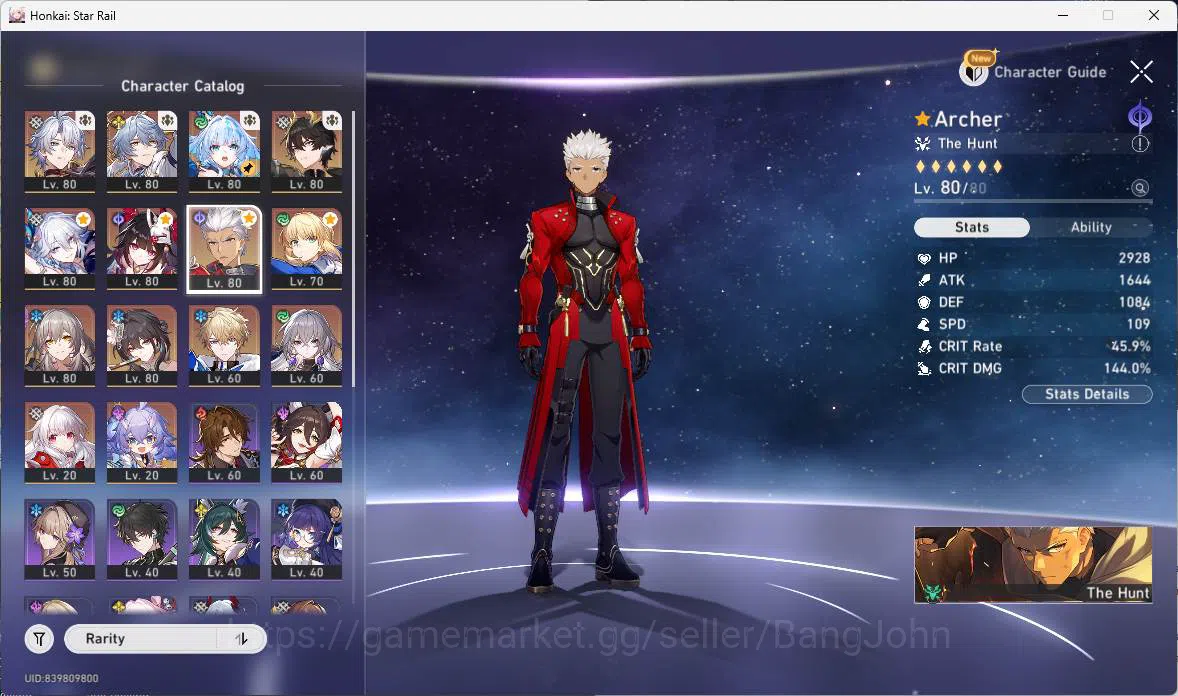 Honkai Star Rail Accounts ASIA | TL 66, phainon, sunday, cerydra, dan heng,  image 8