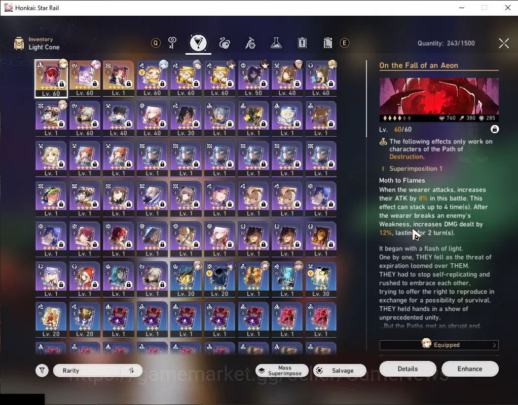 Honkai Star Rail Accounts ASIA|TL 60|10 Limited|Evernight+Sign,Sunday,Sparkl image 10