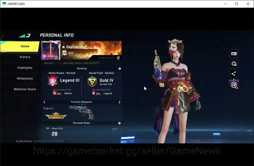 Blood Strike Accounts ASIA|ETERNAL DEagle|Melee ULTRA Butterfly Knife|Co image 2
