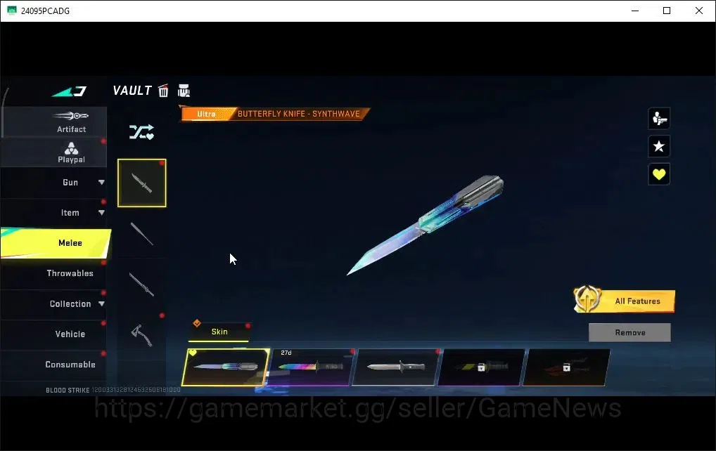 Blood Strike Accounts ASIA|ETERNAL DEagle|Melee ULTRA Butterfly Knife|Co image 3