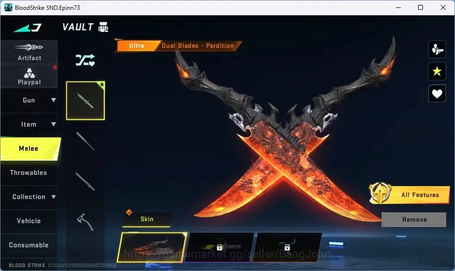 Blood Strike Accounts ASIA | ULTRA MELEE: Dual Blades - Perdition|1 ULTR image 3