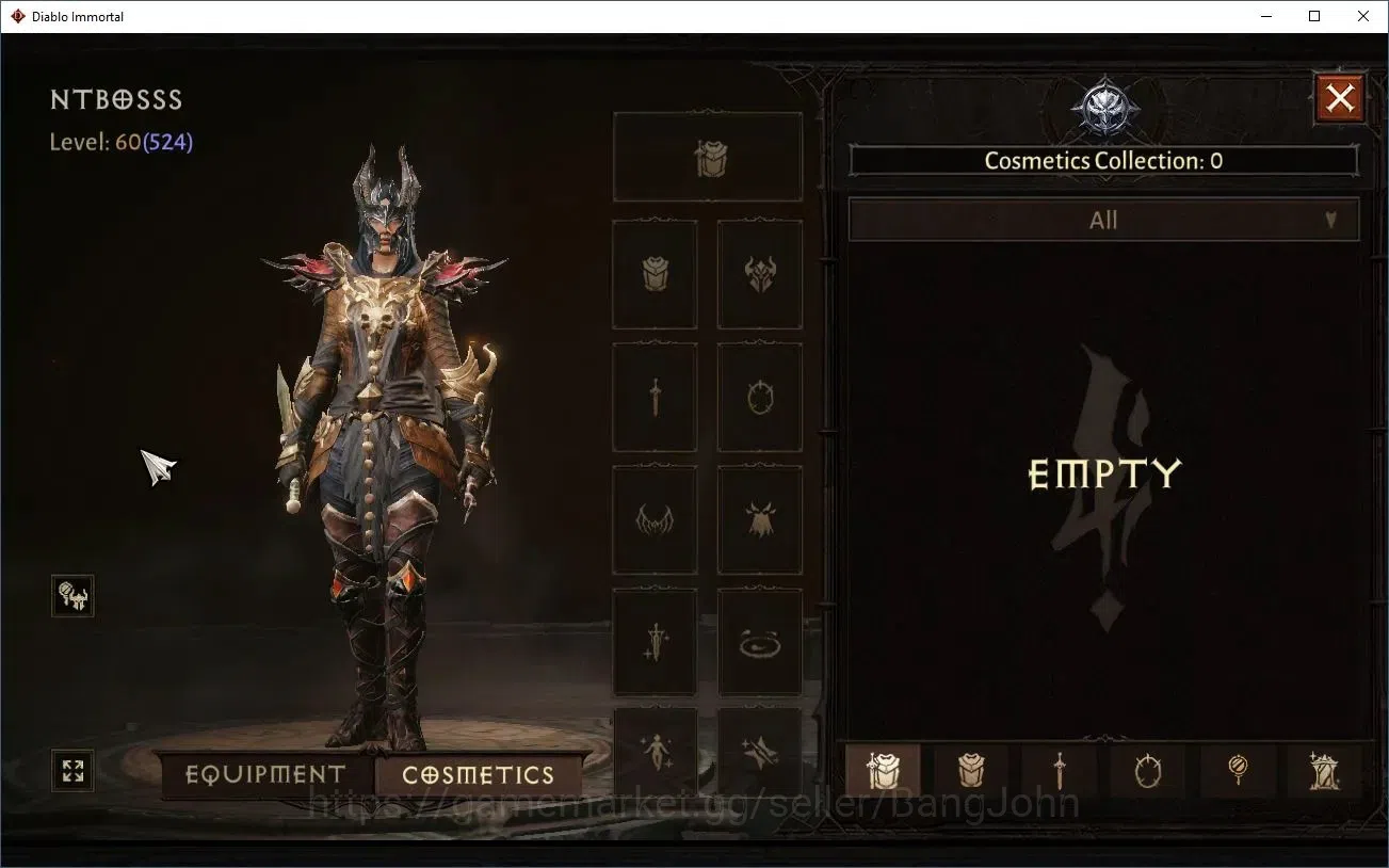 Diablo Immortal Accounts High-End NA - High Heavens | 60 (524) Tempest-Vanquisher | CR 36K | Reso 330 | Inferno 3 | Varog Lv 11