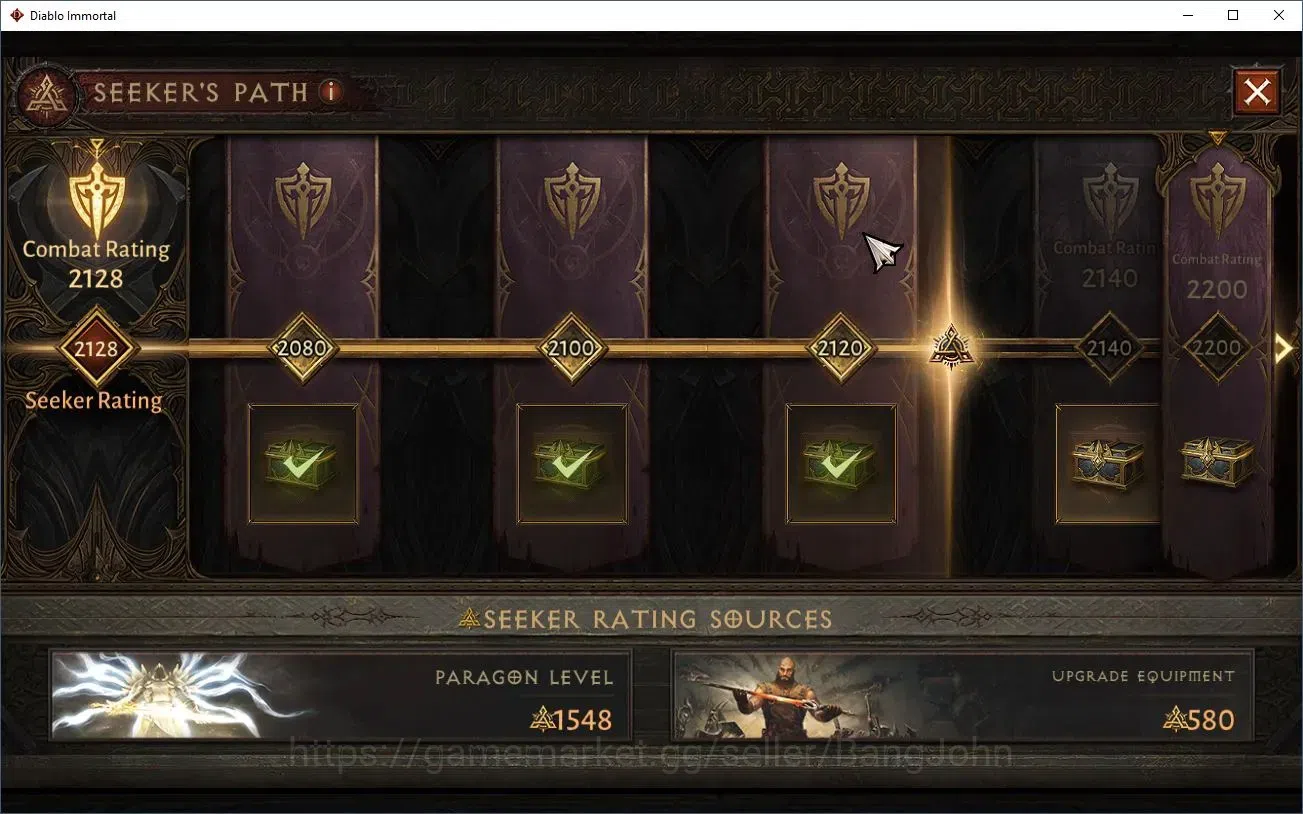 Diablo Immortal Accounts High-End NA - High Heavens | 60 (524) Tempest-Vanquisher | CR 36K | Reso 330 | Inferno 3 | Varog Lv 4