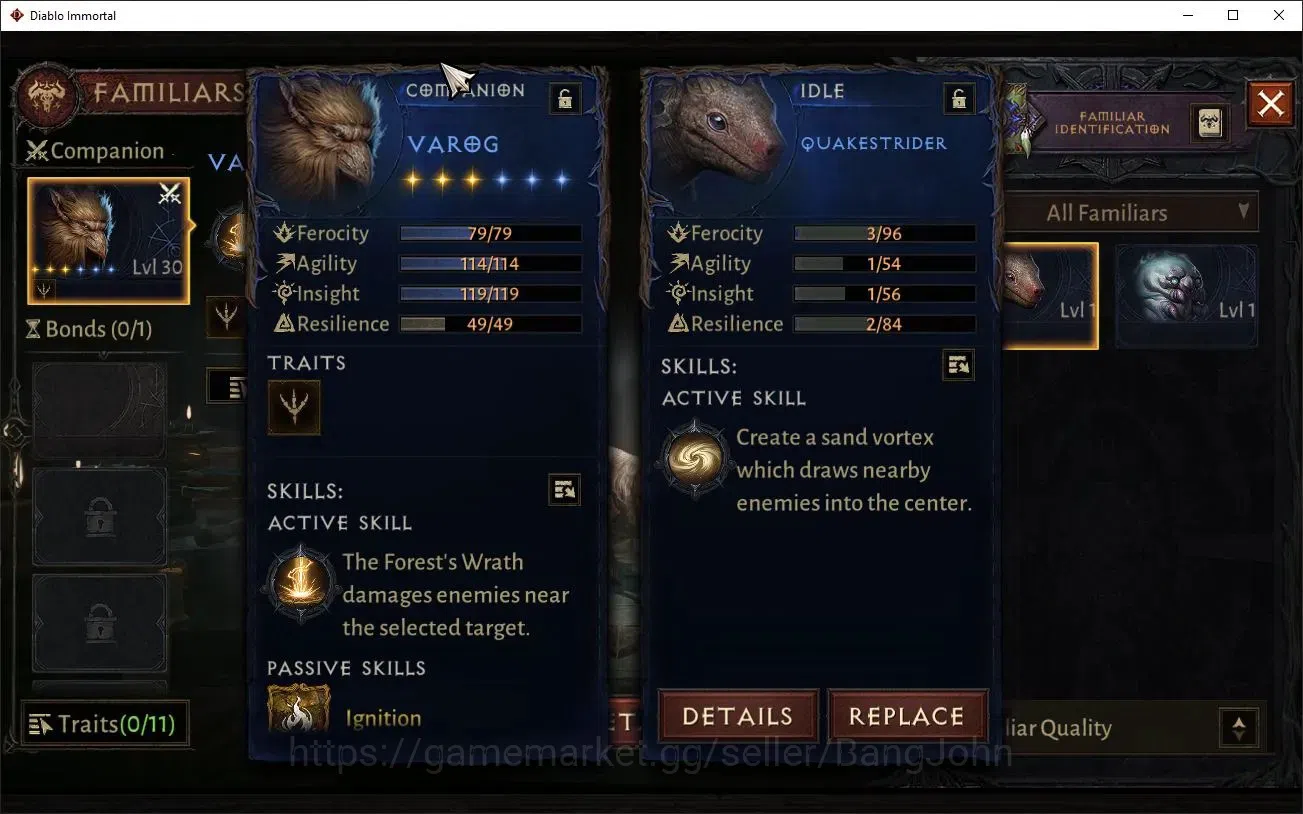 Diablo Immortal Accounts High-End NA - High Heavens | 60 (524) Tempest-Vanquisher | CR 36K | Reso 330 | Inferno 3 | Varog Lv 6
