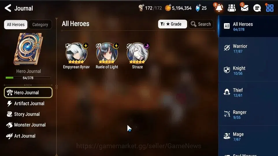 Epic Seven Accounts GLOBAL|UnVerif|3 ML(Empyrean Iylnav,Ruele of Light image 3