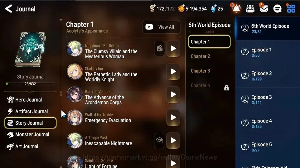 Epic Seven Accounts GLOBAL|UnVerif|3 ML(Empyrean Iylnav,Ruele of Light image 6