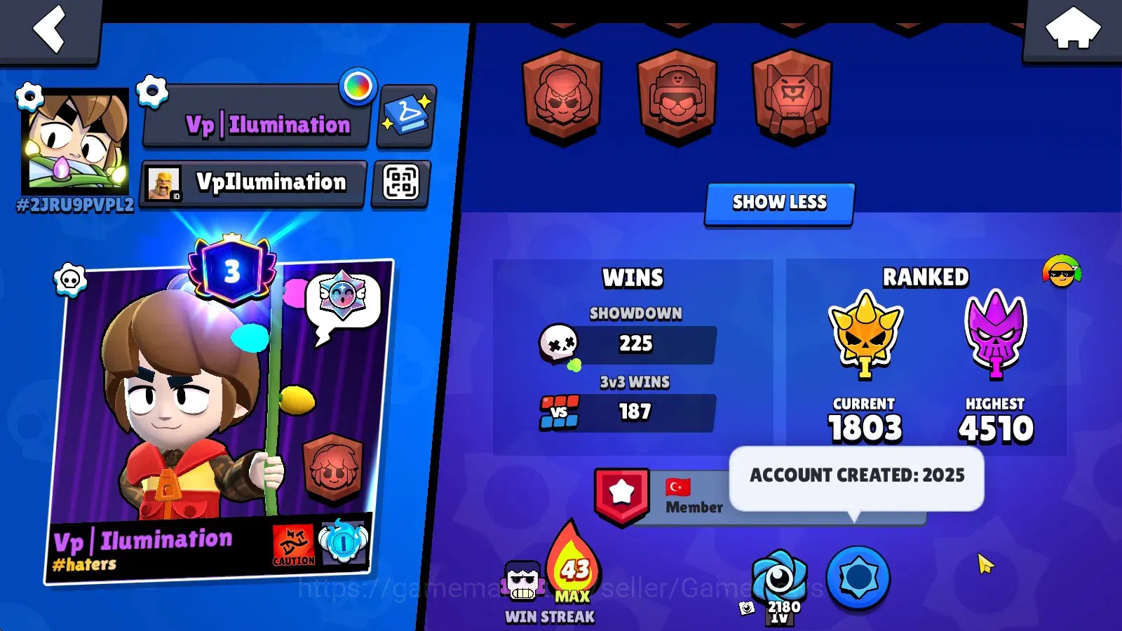 Brawl Stars Accounts 5933 Trophy|38 Brawlers 5 Max(Chuck,Piper,Frank,Em image 3