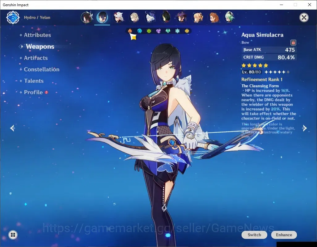 Genshin Impact Accounts ASIA|AR 55|8 Limited+6(*5Weapon)|[ArlecchinoC1,Yel image 6
