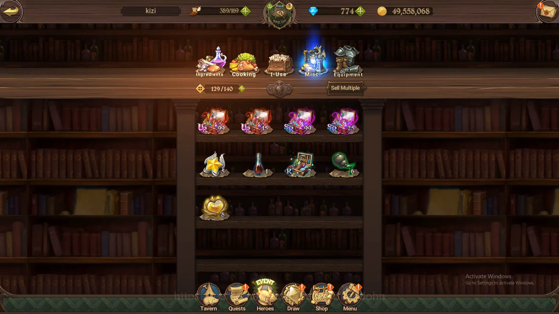 The Seven Deadly Sins: Grand Cross Accounts Others ASIA|961k CC|774DM|1LR Elizabeth|UR 6